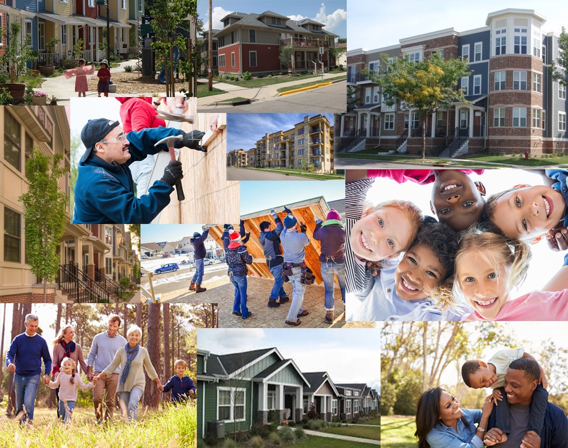 housing image collage with people and housing options